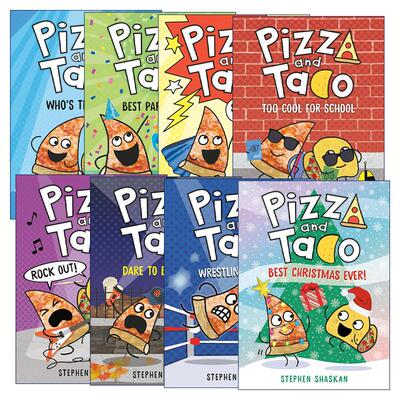 英文原版 Pizza and Taco 披萨饼与玉米片系列1-8册 图画图像小说 精装 英文版 进口英语原版书籍