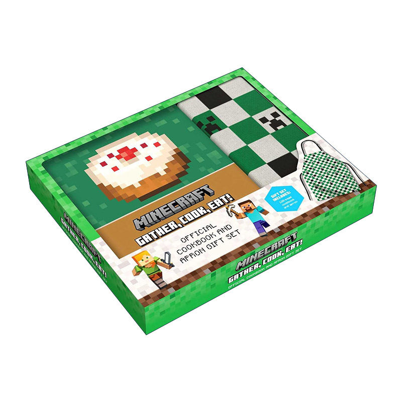 英文原版 Minecraft Gather Cook Eat Official Cookbook 我的世界 官方食谱书+围裙 精装礼盒 英文版 进口英语原版书籍