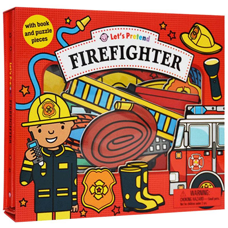 lets pretend: firefighter set 英文原版儿童绘本 我来当消防员