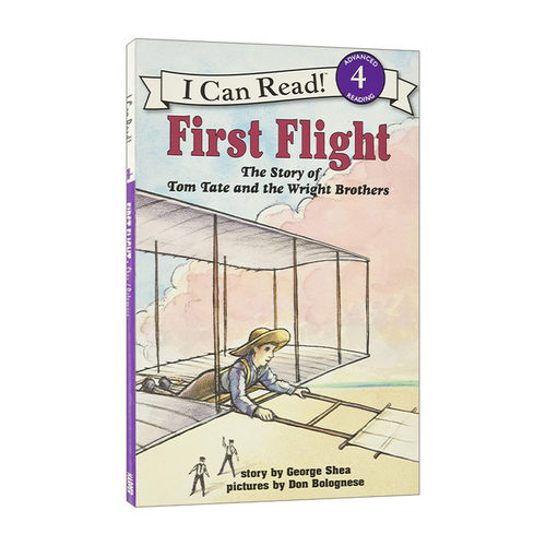 英文原版 First Flight The Story of Tom Tate and the Wright Brothers 第一次飞行 I Can Read Level 4分级阅读 进口英语书籍