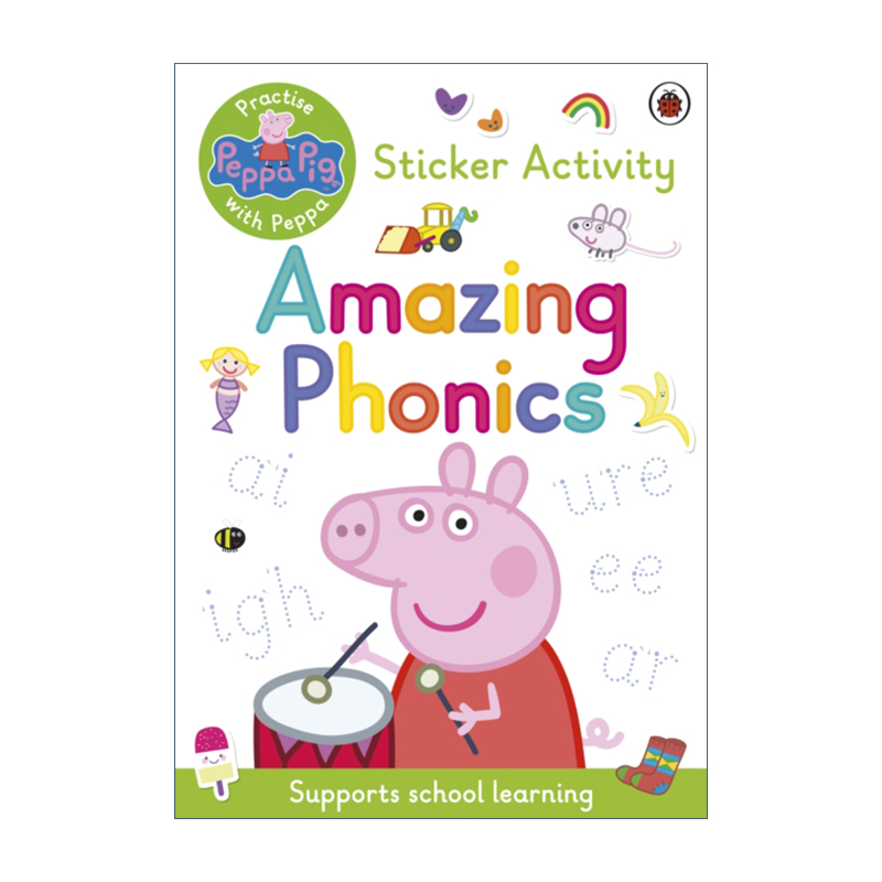 英文原版 Peppa Pig Practise with Peppa Ultimate Phonics 小猪佩尼贴纸活动书 神奇的拼读法 英文版 进口英语原版书籍