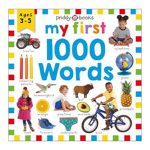 英文原版 Priddy Learning My First 1000 Words 图解词典1000词 儿童启蒙认知单词绘本 精装纸板书 英文版 进口英语原版书籍