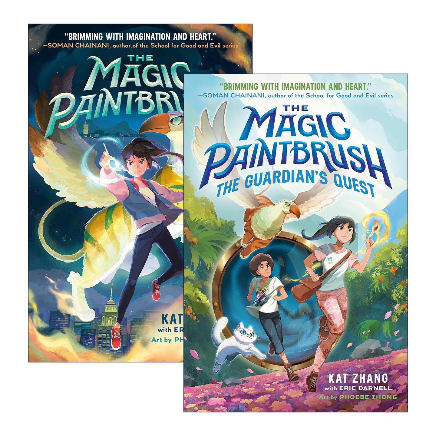 英文原版 The Magic Paintbrush 魔法画笔系列2册 儿童奇幻冒险小说 Kat Zhang 英文版 进口英语原版书籍