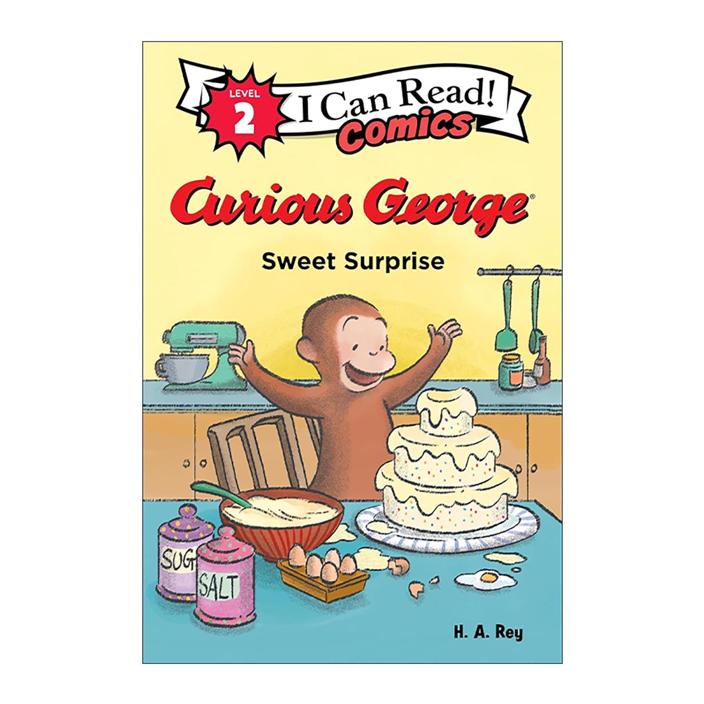 英文原版 Curious George Sweet Surprise 乔治猴 甜蜜惊喜 I Can Read Comics Level 2 分级阅读儿童漫画 英文版进口英语原版书籍