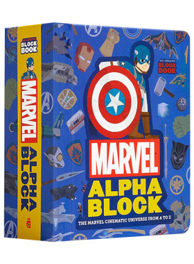 Marvel Alphablock 漫威字母块：漫威电影宇宙从A到Z  纸板书进口原版英文书籍