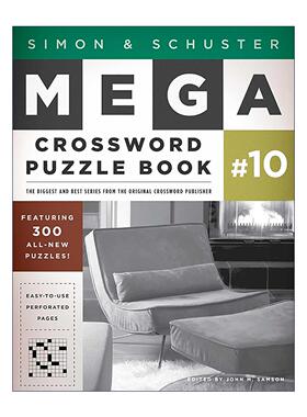 英文原版 Simon & Schuster Mega Crossword Puzzle Book #10 西蒙与舒斯特 超级纵横字谜集10 英文版 进口英语原版书籍