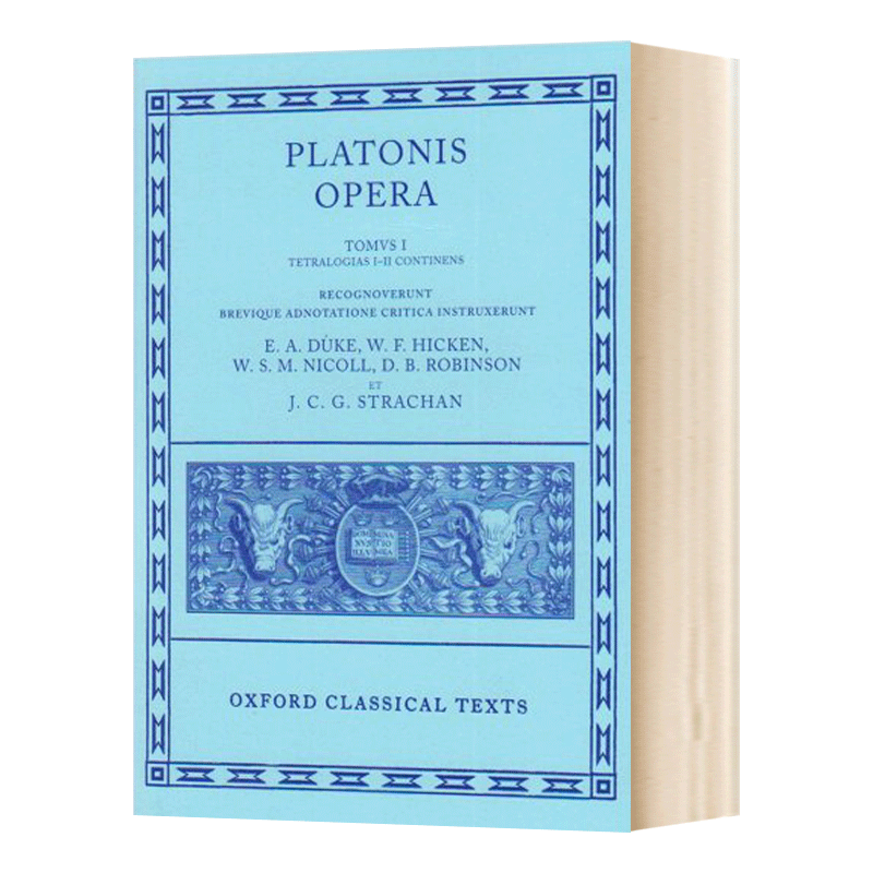 Plato Opera Volume I 柏拉图歌剧第一卷进口原版英文书籍