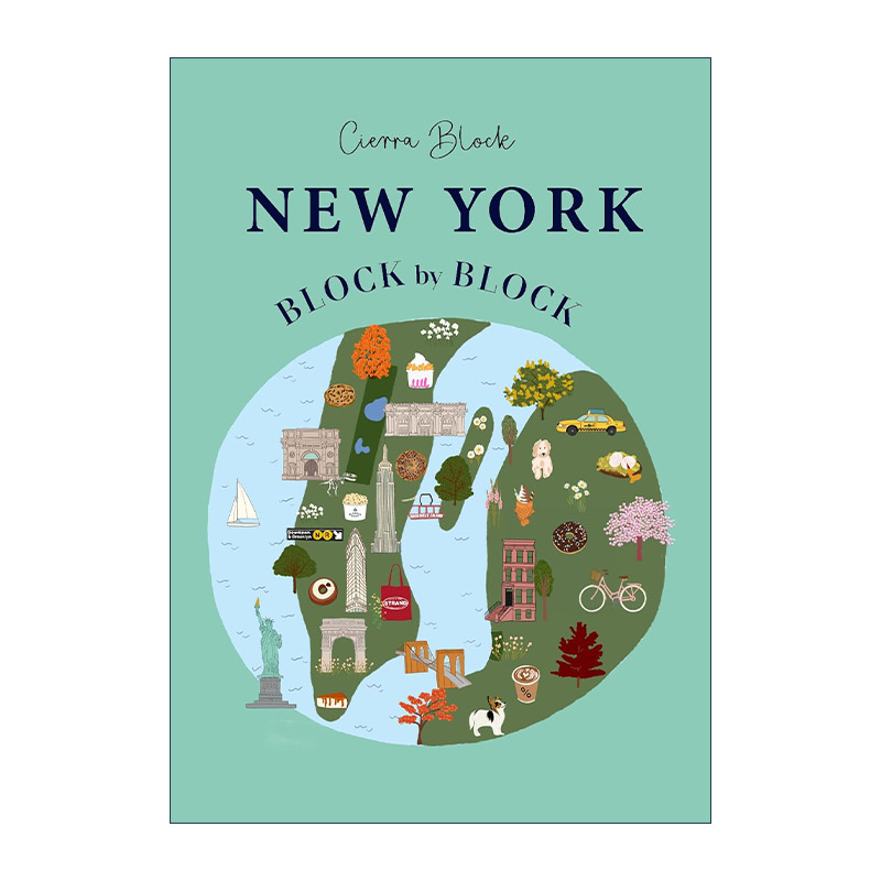 英文原版 New York Block by Block 大街小巷 纽约 标志性城市插图指南系列精装 英文版 进口英语原版书籍