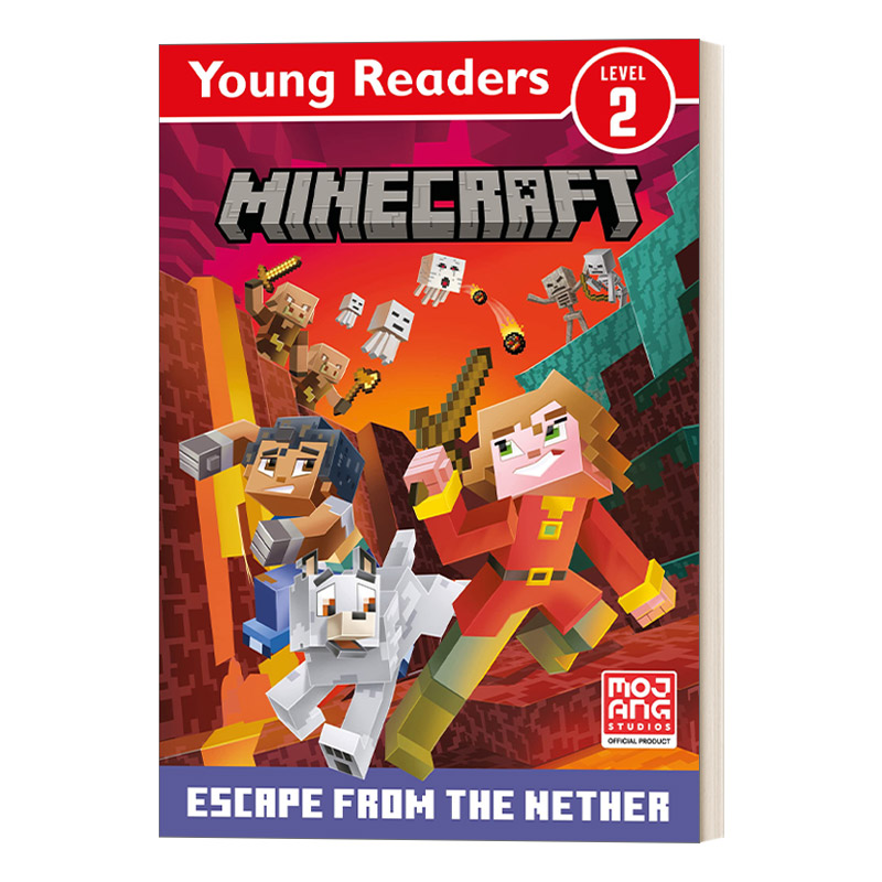 英文原版绘本 Minecraft Young Readers Escape From The Nether 我的世界分级读物 逃离幽冥 英文版 进口英语原版书籍