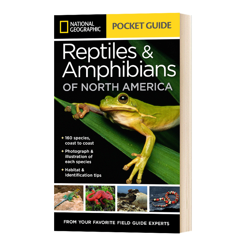 英文原版 National Geographic Pocket Guide to Reptiles and Amphibians of North America 国家地理北美爬行动物和两栖动物袖珍