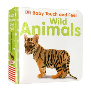 Touch Baby 触摸纸板书进口原版 Feel Wild 野生动物 and Animals 英文书籍