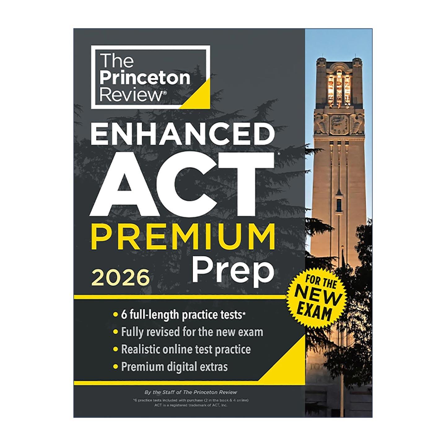 英文原版 Princeton Review Enhanced ACT Premium Prep 2026 普林斯顿美国大学入学考试增强版备考指南 增值版 2026 英文版