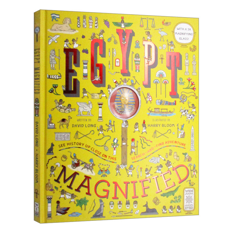 英文原版 Egypt Magnified 放大了的埃及 附上3倍放大镜 历史趣味知识启蒙 英文版 进口英语原版书籍