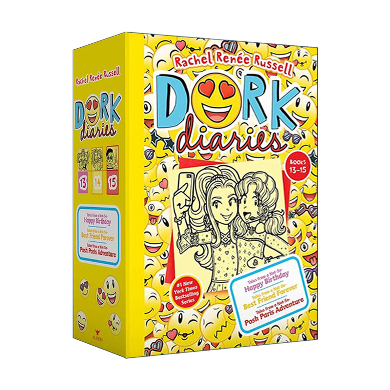 英文原版 Dork Diaries Books 13-15 Boxed Set 怪诞少女日记13-15 精装盒装 英文版 进口英语原版书籍