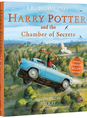 哈利波特与密室插图平装版 Harry Potter and the Chamber of Secrets 英文原版小说 彩色插画版 畅销魔幻英语书籍 J.K.罗琳