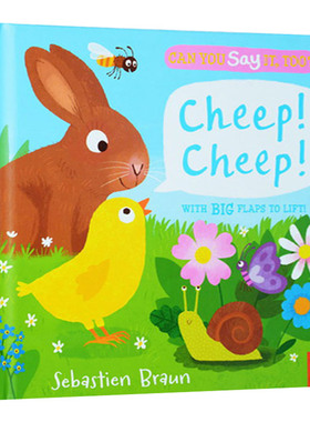 英文原版  家养动物  Can You Say It Too Cheep Cheep 你也可以这样说吗系列纸板书 幼儿英语启蒙翻翻书 英文版进口原版书籍