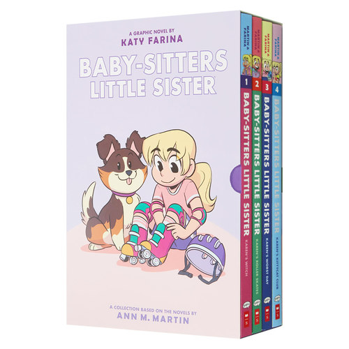 英文原版 Baby sitters Little Sister Graphic Novels 1-4 保姆俱乐部漫画1-4册 全彩漫画书 课外阅读故事 英文版 进口英语原版