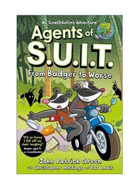 英文原版 InvestiGators Agents of S.U.I.T. From Badger to Worse 鳄鱼侦查员外传2 儿童全彩爆笑漫画故事书 进口英语原版书籍