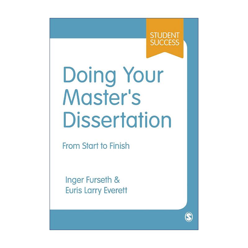 英文原版 Doing Your Master's Dissertation 如何完成硕士论文 SAGE学生学术写作方法系列 英文版 进口英语原版书籍