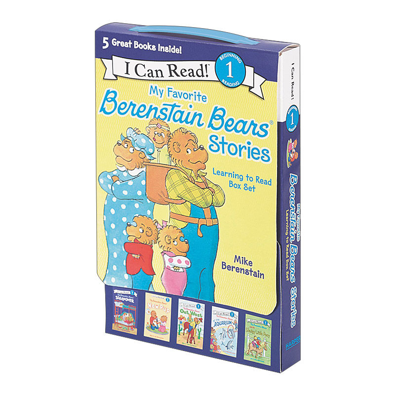 英文原版 My Favorite Berenstain Bears Stories 贝贝熊5册盒装 I Can Read Level 1 分级阅读 英文版 进口英语原版书籍