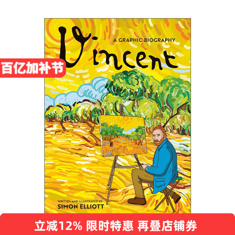 英文原版 Vincent A Graphic Biography 画家梵高 图像小说人物传记精装 英文版 进口英语原版书籍