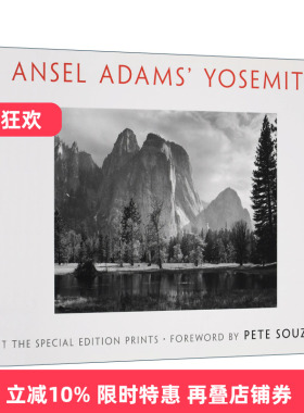 英文原版 Ansel Adams' Yosemite 安塞尔亚当斯的优胜美地 美国原野原生态摄影集 英文版