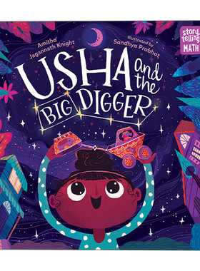 英文原版 Usha and the Big Digger 讲故事学数学系列 乌莎和大挖掘机 儿童绘本 Sandhya Prabhat 英文版 进口英语原版书籍