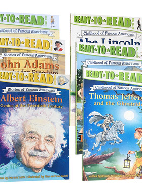 英文原版 准备阅读系列2阶 Childhood of Famous Americans Ready to Read Value Pack 2 美国著名人物6册套装 儿童英语启蒙故事书