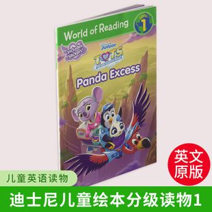 Press Disney Level 英文原版 World T.O.T.S. Reading 进口英语书籍 迪士尼儿童绘本分级读物1 Panda 儿童英语读物 Excess
