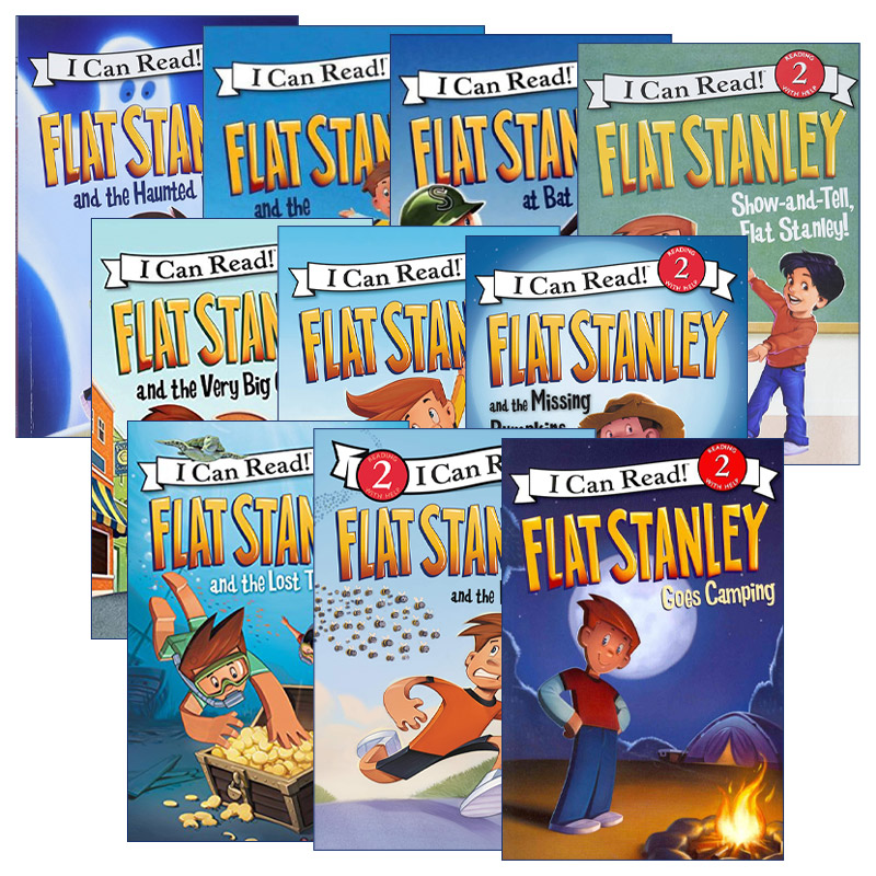 英文原版 Flat Stanley 扁平斯坦利系列 10册 冒险男孩纸片人史丹利 I Can Read Level 2 第二阶段 英文版 进口英语原版书籍