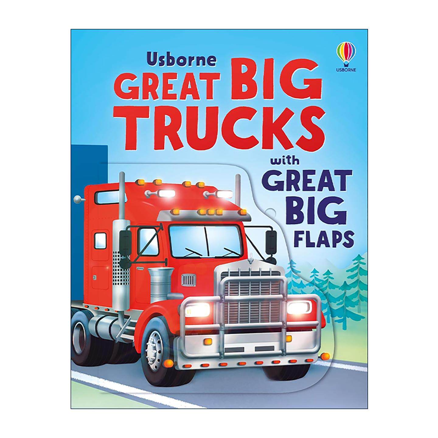 英文原版 Usborne Great Big Trucks 超大型卡车 尤斯伯恩儿童启蒙认知纸板翻翻书 英文版 进口英语原版书籍