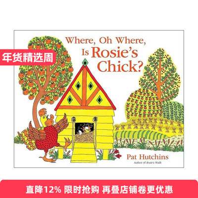 英文原版 Where Oh Where Is Rosie's Chick 母鸡萝丝找宝宝 精装图画书 Pat Hutchins 英文版 进口英语原版书籍