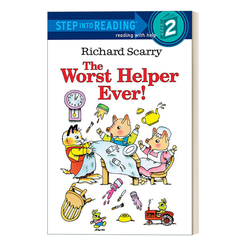 英文原版 Step Into Reading 2 - Richard Scarry's The Worst Helper Ever 最糟糕的帮手  斯凯瑞系列 英文版 进口英语原版书籍