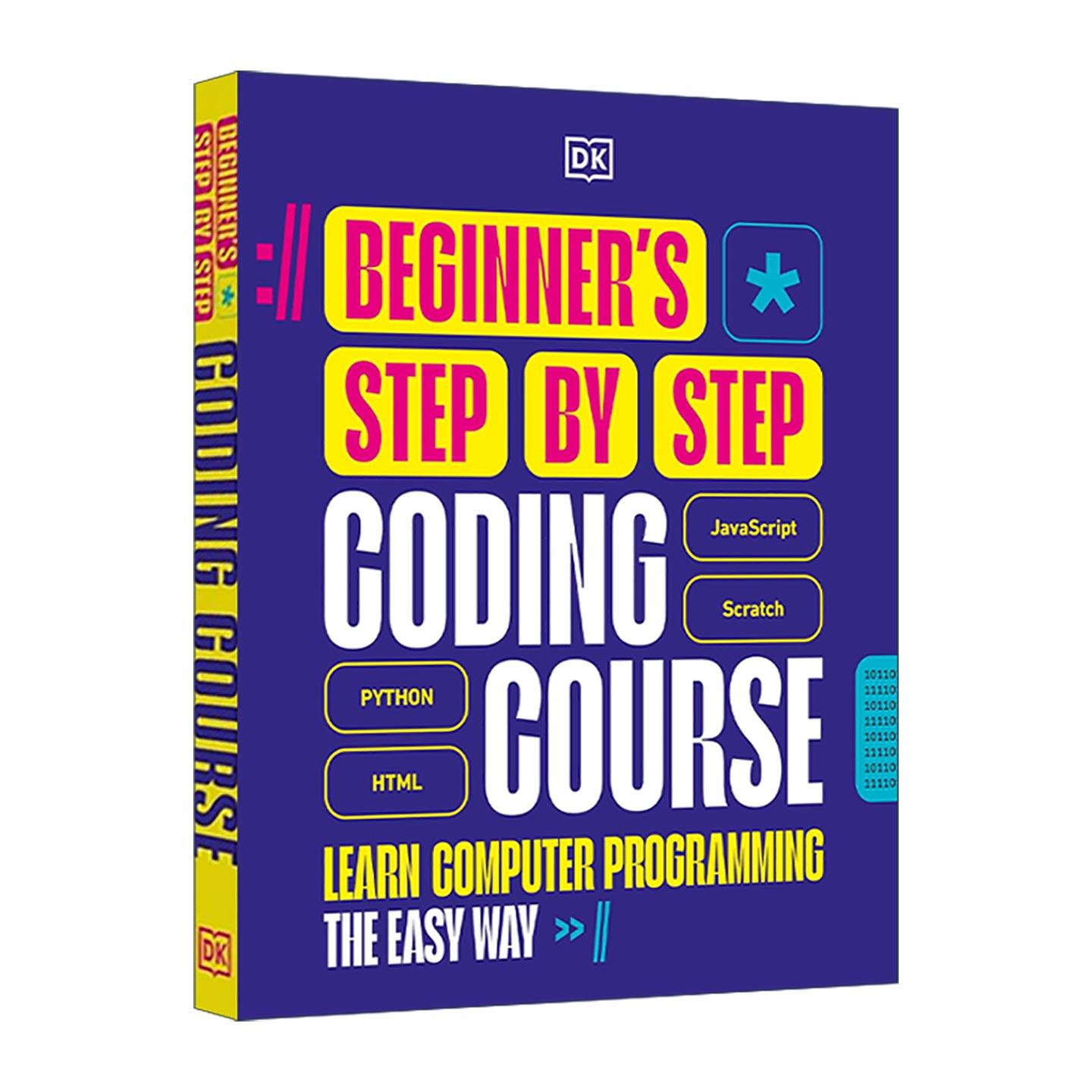 英文原版 Beginner's Step-by-Step Coding Course DK编程初学者入门课程指南精装 计算机网络科普百科 英文版 进口英语原版书籍
