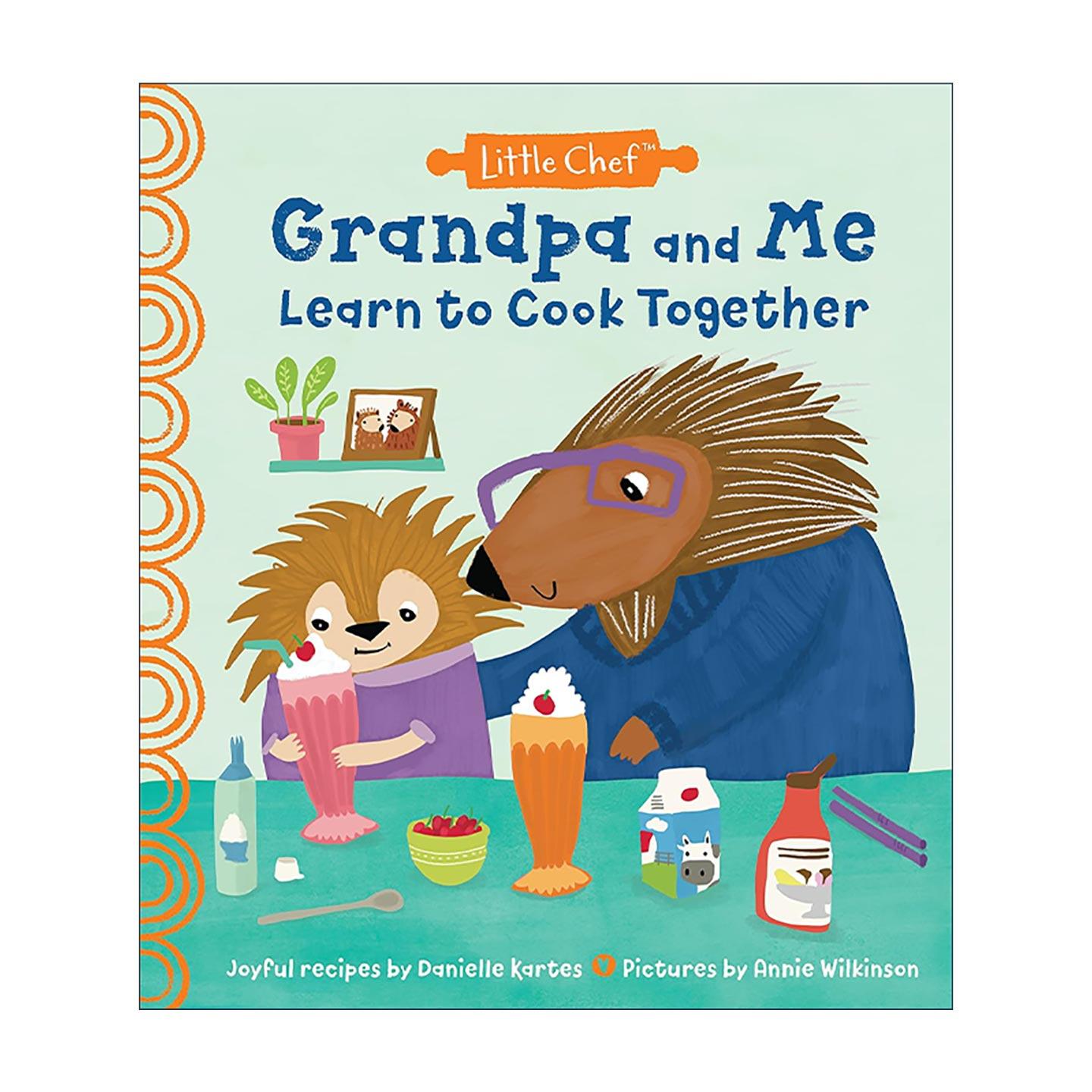 英文原版 Grandpa and Me Learn to Cook Together 爷爷和我一起学做饭 儿童精装绘本 简单全家食谱 烹饪指南 Danielle Kartes