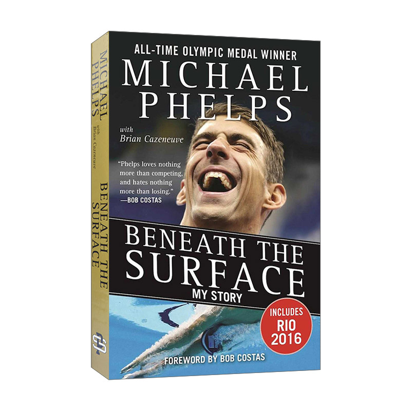 英文原版 Beneath the Surface 菲尔普斯自传 英文版 进口英语原版书籍