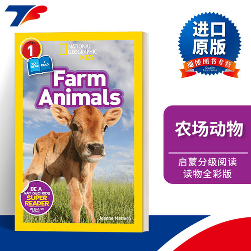 英文原版 National Geographic Readers: Farm Animals 国家地理分级读物 农场动物 第1级 你读我读 共同阅读 英文版 进口英语书