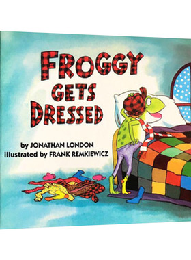 青蛙弗洛格穿衣服 英文原版纸板书 Froggy Gets Dressed 儿童启蒙图画故事书 吴敏兰书单 进口英语原版书籍 Jonathan London
