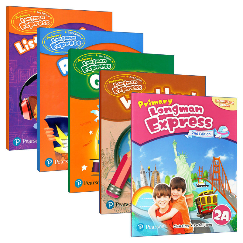 英文原版 Primary Longman Express 2A 朗文PLE小学英语二年级上册 新版一个学期5本套 课本+4本练习册 朗文小学教材2A 进口书籍