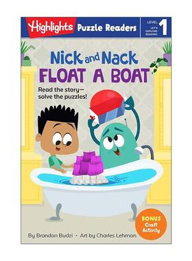 英文原版 Nick and Nack Float a Boat Highlights Puzzle Readers Level 1 尼克与纳克系列 乘船漂流 故事与益智谜题 英文版