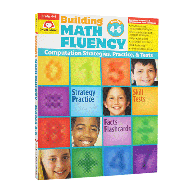 Building Math Fluency Grades 4-6 成材系列 数学达人 四年级至六年级进口原版英文书籍