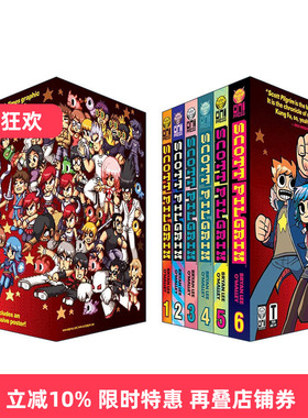 英文原版 Scott Pilgrim Precious Little Box Set 歪小子斯科特6册盒装 带海报 英文版 进口英语原版书籍
