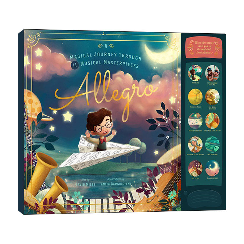 Allegro 古典乐之旅 发声书 儿童音乐启蒙 德彪西 德沃夏克 精装进口原版英文书籍