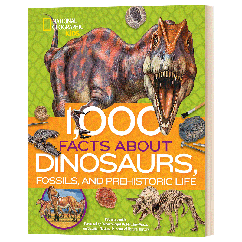 英文原版 1000 Facts About Dinosaurs Fossils and Prehistoric Life 化石和史前生命的1000个事实 英文版