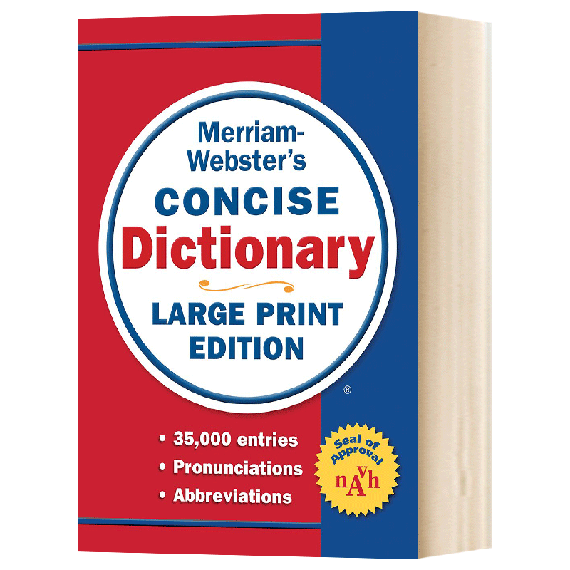 英文原版 Merriam-Webster’s Concise Dictionary Large Print Edition 韦氏简明词典 大字版 英文版