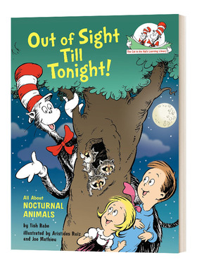 英文原版 Out of Sight Till Tonight All About Nocturnal Animals 苏斯博士 戴帽子的猫图书馆 夜行动物 英文版 进口英语书籍