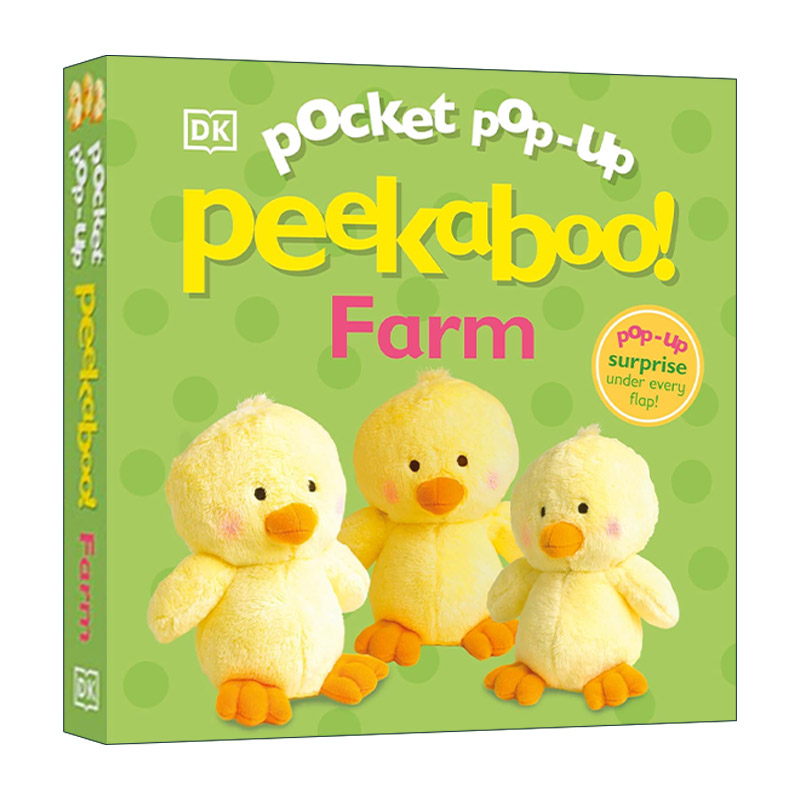 英文原版 Pocket Pop-Up Peekaboo Farm 躲猫猫口袋立体翻翻书 农场 DK低幼儿童启蒙认知 英文版 进口英语原版书籍