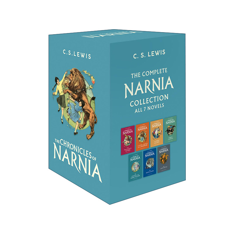 英文原版 The Chronicles Of Narnia Box Set 纳尼亚传奇7册盒装 C.S.刘易斯奇幻故事 经典插画 英文版 进口英语原版书籍