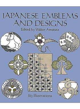 英文原版 Japanese Emblems and Designs 日本标志与设计 徽章 珠宝 装饰艺术素材图册 英文版 进口英语原版书籍