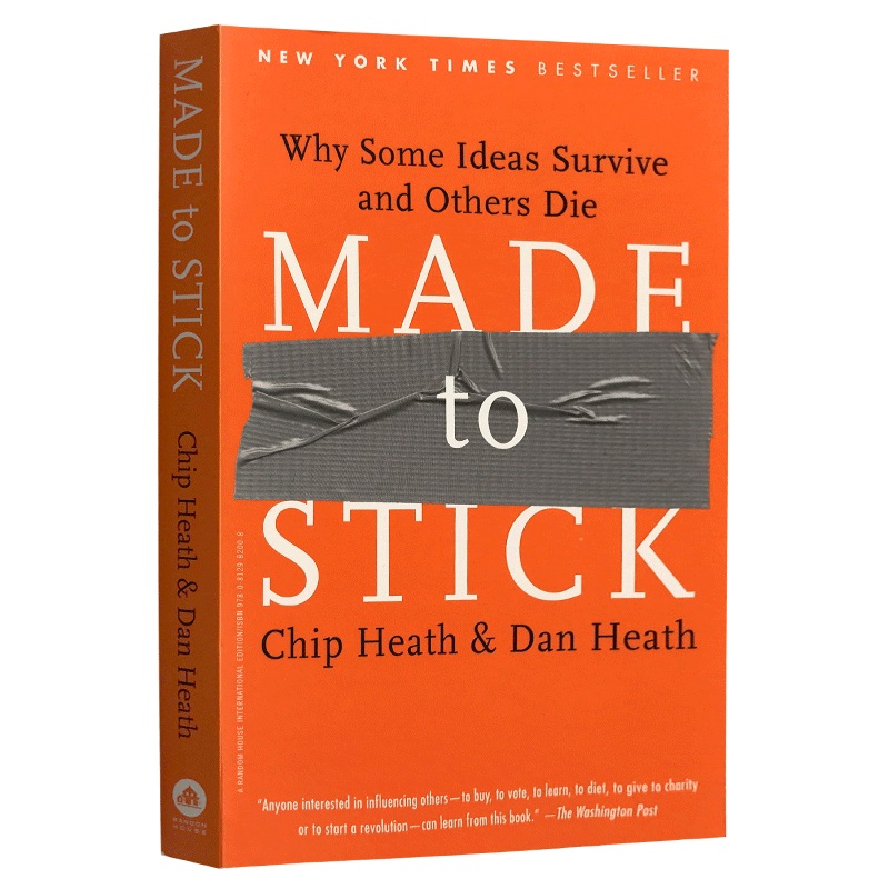 让创意更有黏性 Made to Stick 英文原版心理学书籍 让创意观点具有黏性的六条路径 提升创意思考力 创意关键方法 原版英语书籍